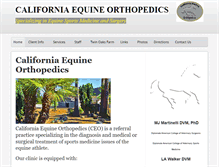 Tablet Screenshot of californiaequineorthopedics.com